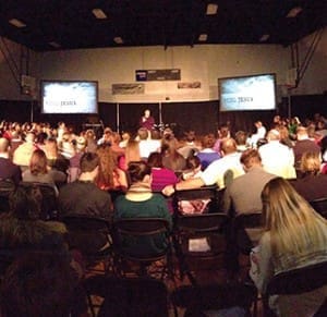 Discovery Christian Church meets in a YMCA. It estimates that 70-75 percent of the people who attend Discovery didn