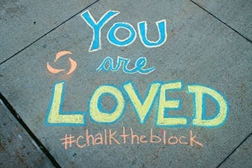 Cheery, reassuring, and inspirational thoughts chalked by church folks have greeted the gazes of many downcast daily commuters in Chicago