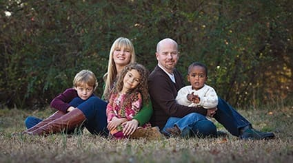 Daniel and Mandy Watson, founders of The Restoration House of East Tennessee, and their three children.