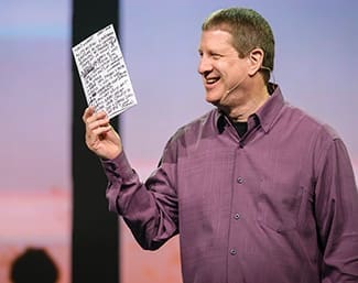 Lee Strobel said he felt moved by God to change his closing message.