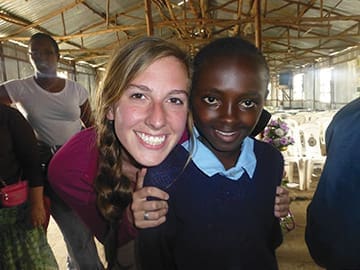 When she was a student at Milligan College, Lindsey Meding (top) participated in Semester in Ministry with Mountain Christian Church, Joppa, Maryland. As part of that experience, Meding joined Mountain staff in a mission trip to Africa.