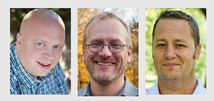 (from left) Caleb Kaltenbach, Andrew Wood, and Josh Cadwell