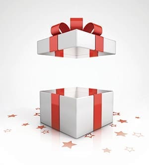 open gift box