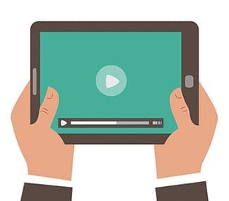 Businessman holding tablet computer with blank screen 2