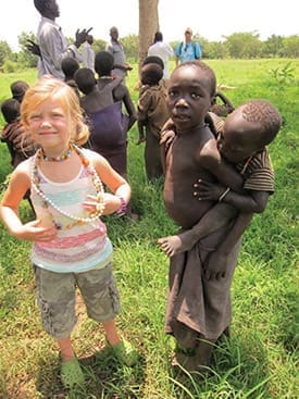 Gwynie with some of the children from Yamp, a village in Ethiopia.