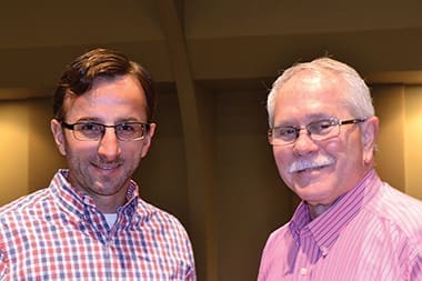 The ministry transition at Highland Park Christian Church was unconventional in a few respects: (1) it took quite a while to execute . . . about four years, and (2) Dave Dunson, right, transitioned from being senior minister to pastoral care minister, while Brian Jennings went from being youth minister to lead minister.