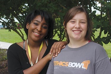 Urban Alliance is a Johnson University initiative that partners with local organizations to offer educational experiences, mentoring, and leadership development. Jacqueline Jackson and Rebecca Schuster are two Urban Scholars from that initiative.